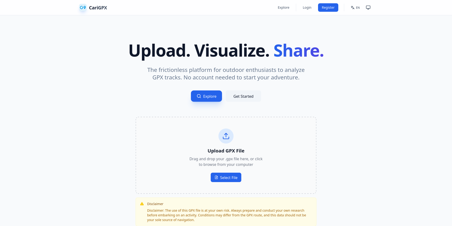 CariGPX: High-Performance GPX Track Sharing Platform